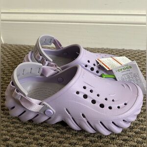 NWT CROCS Echo Clog Lilac Shoes Women Size 8 Men’s 6